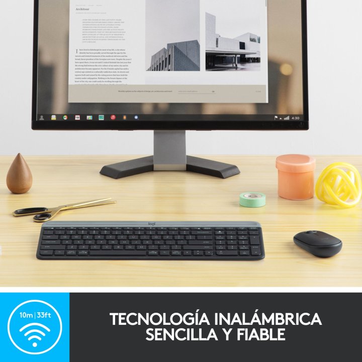 Teclado Logitech Mk470 Slim Combo Negro P n  920-009198