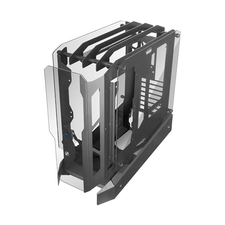 Caja Atx Semitorre Gaming Mars Gaming Mcedge Diseño Open Air Cristal Templado Gpu 390mm 1x3.5 3x2.5 Negro