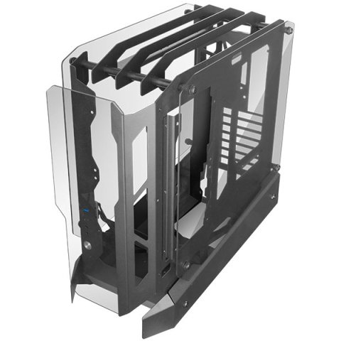 Caja Atx Semitorre Gaming Mars Gaming Mcedge Diseño Open Air Cristal Templado Gpu 390mm 1x3.5 3x2.5 Negro
