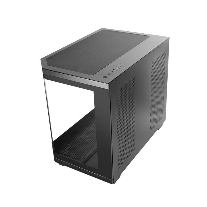 Caja Microatx Gaming Mars Gaming Mc3tcorem Triple Cristal Templado Gpu 415mm 2x3.5 3x2.5 Negro
