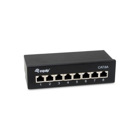 Patch Panel De Sobremesa Equip Cat.6a Apantallado 8 Puertos Color Negro (ral 9005)