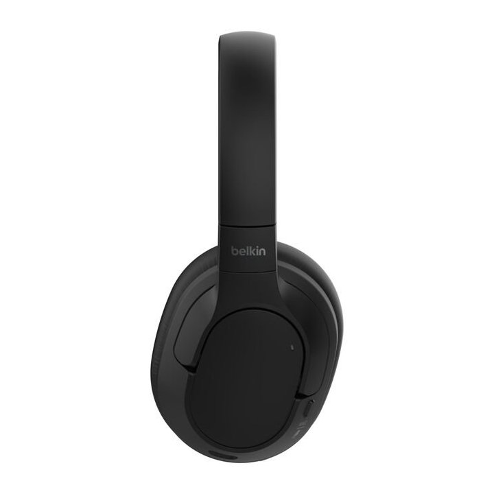 Headset Bluetooth Belkin Aud008hqbk Circumaural Con Cancelacion Ruido, Carga Usb-c Negro