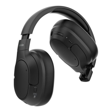 Headset Bluetooth Belkin Aud008hqbk Circumaural Con Cancelacion Ruido, Carga Usb-c Negro