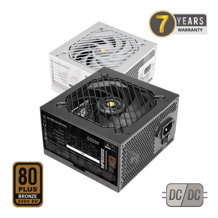 Fuente De Alimentacion Mars Gaming 650w Mpb550si Extreme Silence 80 Plus Bronze Negro