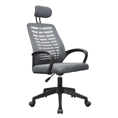 Silla Ergonomica Mars Gaming Mgcergobbgr Gris Respaldo En Malla Transpirable Reposacabezas Ajustable