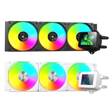 Sistema De Refrigeracion Liquida Mars Gaming Mlvision360 Negro 3x120mm Argb Tpd 500w Pantalla Lcd  Para Procesadores Intel Y  2