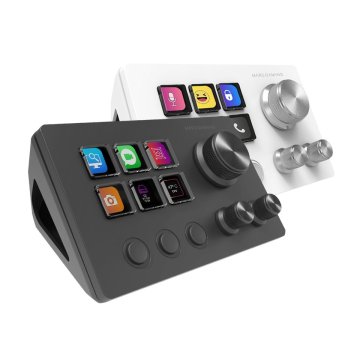 Control Deck Slim Mars Gaming Msdtwo Black 6 Teclas De Acceso Directo Lcd 3 Botones 3 Ruedas Multifuncionales Blanco 2