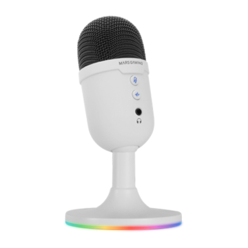 Microfono Compacto Mars Gaming Mmiccx Usb Blanco De Alta... 2