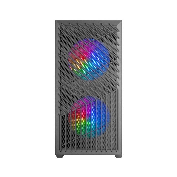Caja Microatx Gaming Mars Gaming Mcvortex Cristal Templado Frontal Mesh Gpu 273mm 1x3.5 2x2.5 Negrofrgb