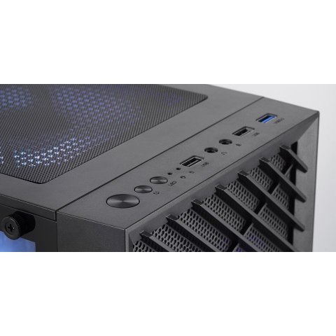 Caja Microatx Gaming Mars Gaming Mcvortex Cristal Templado Frontal Mesh Gpu 273mm 1x3.5 2x2.5 Negrofrgb