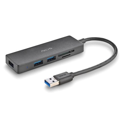 Hub  Usb 3.0 Ngs Ihubreader  Con Lector De Tarjeta Sd Y Micro Sd Y 3 Puertos Usb 3,0 Cable 190mm