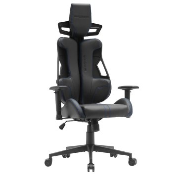 Silla Ergonomica Mars Gaming  Mgcelitebbl Cuero Pu Piston De Gas Clase 4 Mas 150kg Negro Costuras Azul