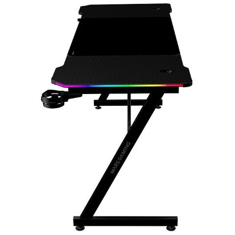 Mesa Mars Gaming Mgdx160rgb Chasis Acero 160x60x75 Fibra De Carbono Rgb Mando Gestion Cables Negro