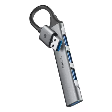 Hub Usb Ngs Ihub4micro Un Usb 3,2 Gen1 Y 3 Usb3,2 Cable 100mm