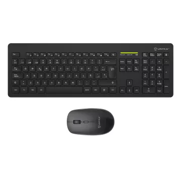 Teclado Y Mouse Unykach Wireless Mk212 Pro Slim 2.4g 1600dpi Nano Receptor Ultradelgado