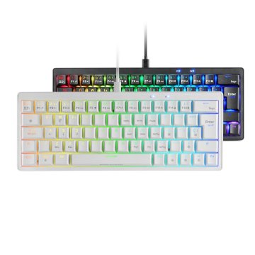 Teclado Mars Gaming Compacto Mkminiprowyes Hot-swap Mecanico Switch Amarillo Rgb Chroma Blanco 2