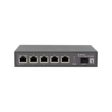 Switch Poe Level One Gep-0625 6p 2.5gbe 4p Poe 65w +1p...