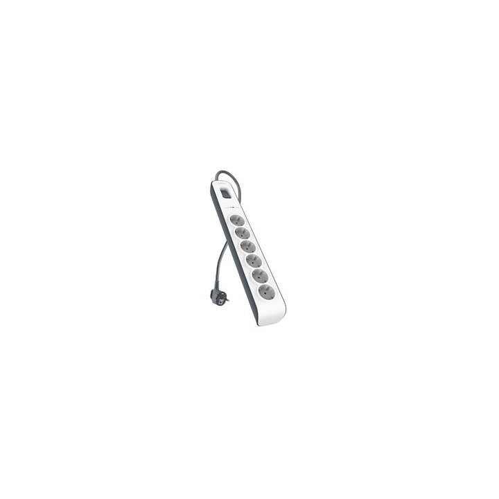 Regleta Alimentacion Belkin Bsv603vf2m-v2 De Protección Contra Sobretensiones 6 Tomas Boton Apagado Encendido Color Blanco gr