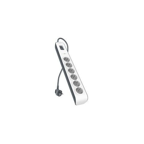 Regleta Alimentacion Belkin Bsv603vf2m-v2 De Protección Contra Sobretensiones 6 Tomas Boton Apagado Encendido Color Blanco gr