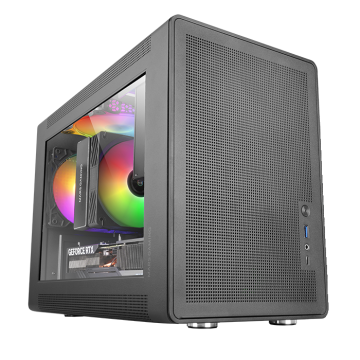 Caja Microatx Mars Gaming Mcxps Cristal Templado Mesh Gpu...