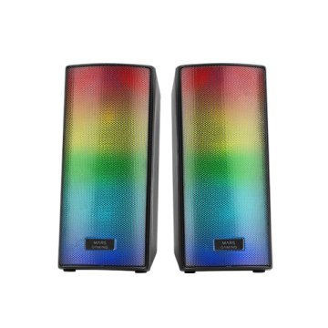 Altavoces 2.0 Bluetooth Mars Gaming Msrgb2 15w Bt 5.3 Jack 3.5mm Rgb Caja De Control Microsd Negro 2