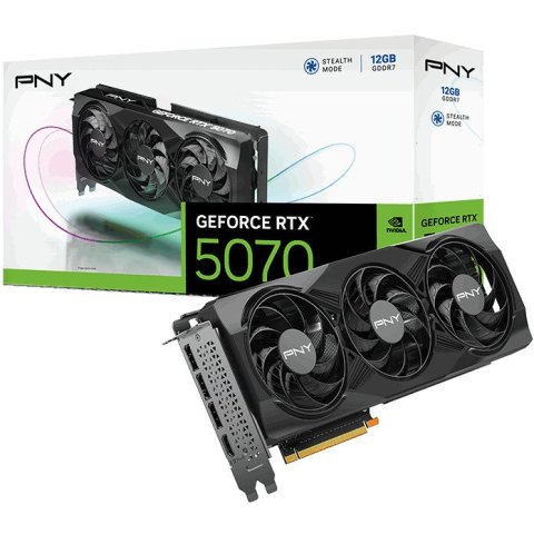 Vga Pny Geforce Rtx 5070 Oc 12gb Gddr7 3xdp 1xhdmi 2.16 Ghz Cuda 6144 Triple Fan 192bit 250w 