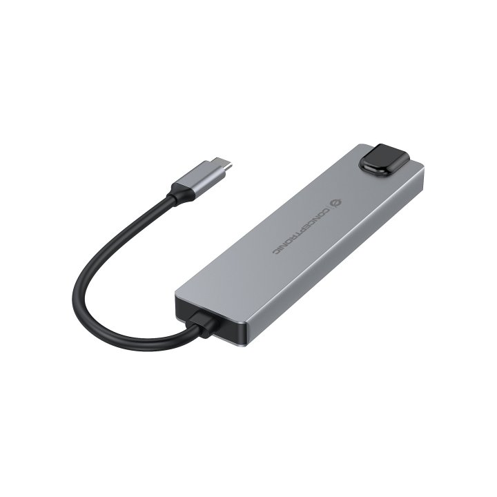 Docking Usb-c 6-in-1 Conceptronic 1xhdmi 4k 2xusb-a  3.1 1xusb-c 2xusb-c Pd140w 1xrj45 Giga