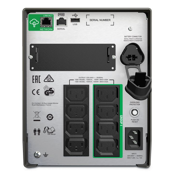 Sai Apc Smt1000ic Smart Ups 1500va 1000w 230v 8xiec Formato Torre Smartconnect