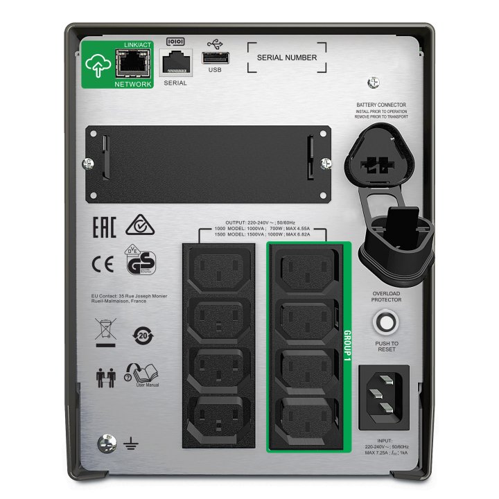 Sai Apc Smt1000ic Smart Ups 1000va 700w 230v 8xiec Lcd Formato Torre Smartconnect