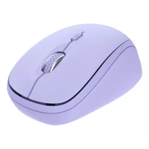 Mouse Trust Wireless Y Bluetooth Yvi+ Lila 1600dpi Ajustable 3 Botones 3 Dispositivos