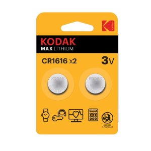 Pilas Cr1616 Kodak Boton Litio 3v Pack 2 Unidades...