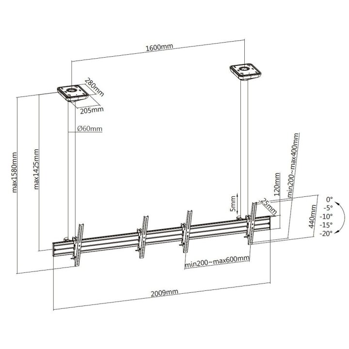 Soporte De Techo Profesional Equip 650373 Para...