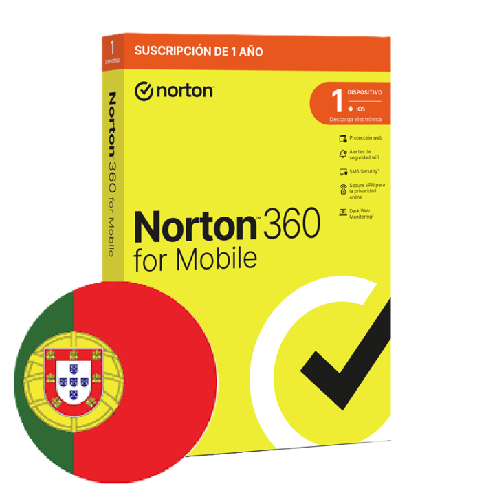 Norton 360 Mobile Portugues 1 User 1 Device 12mo Box