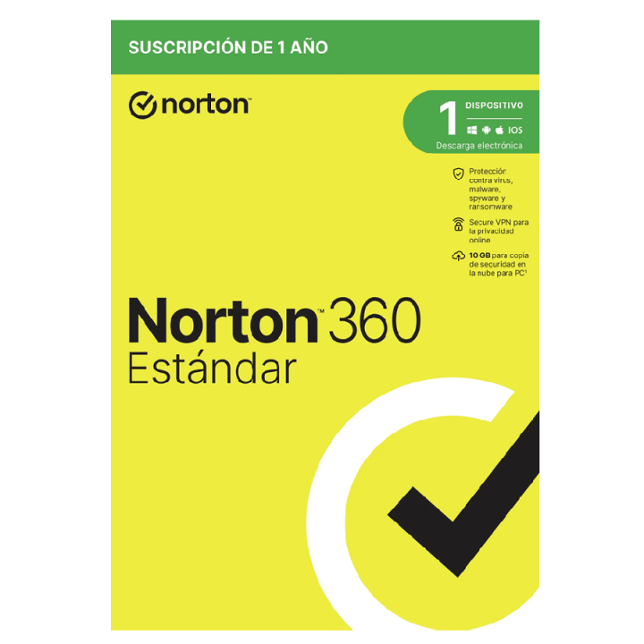 Norton 360 Standard 10gb Es 1 User 1 Device...