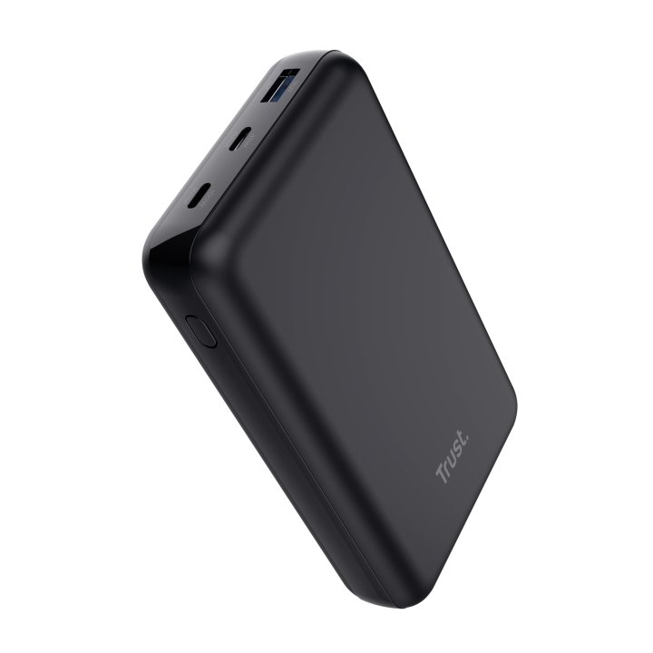 Bateria Externa Trust Laro 100w 20000mah -1 Usb-a Y 2 Usb-c Para Portatil Negro