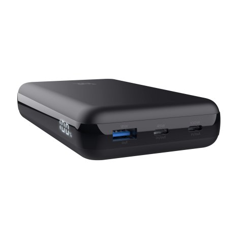 Bateria Externa Trust Laro 100w 20000mah -1 Usb-a Y 2 Usb-c Para Portatil Negro