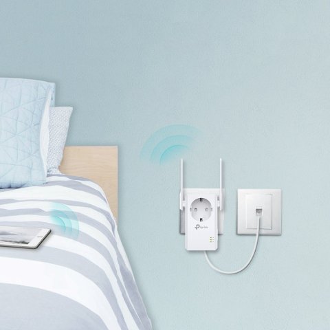 Range Extender Wifi Tp-link Wa860re De Pared 300mb Passthrough 1pto Lan Wps 2 Antenas Fijas
