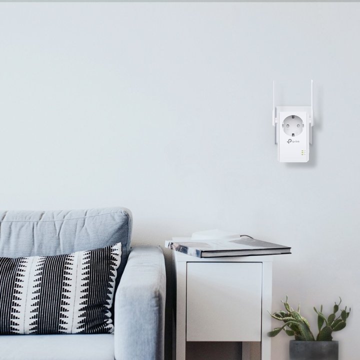 Range Extender Wifi Tp-link Wa860re De Pared 300mb Passthrough 1pto Lan Wps 2 Antenas Fijas