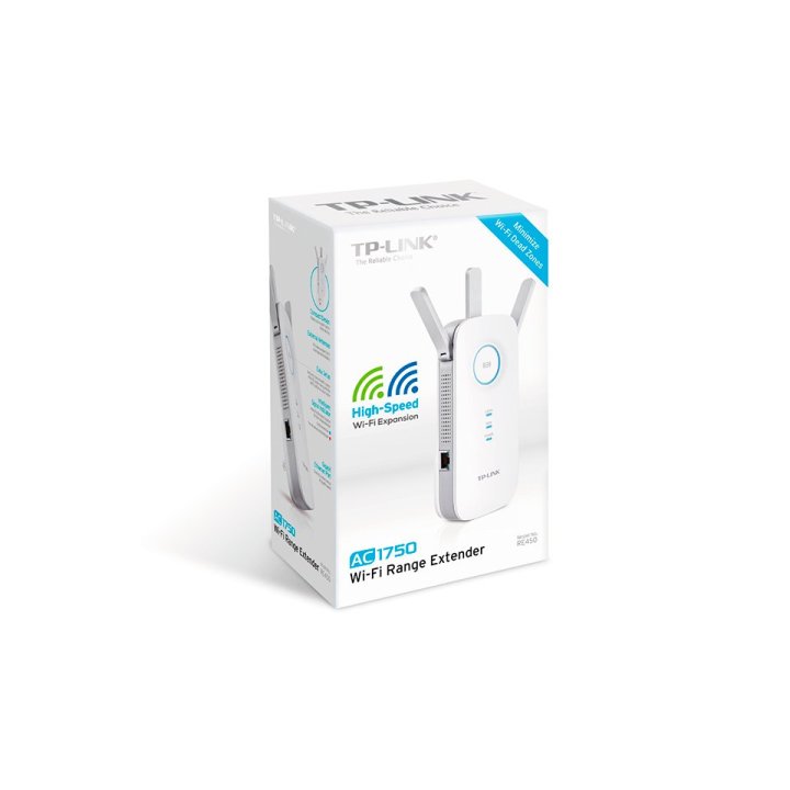 Range Extender Dualband Tp-link Re450 Ac1750 450mb En 2,4ghz Y 1300b En 5ghz 1p Giga 3 Antenas Fijas