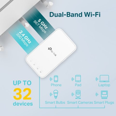 Range Extender Dualband Tp-link Re300 Ac1200 Wps Control De Acceso Onemesh Control Led App Tether