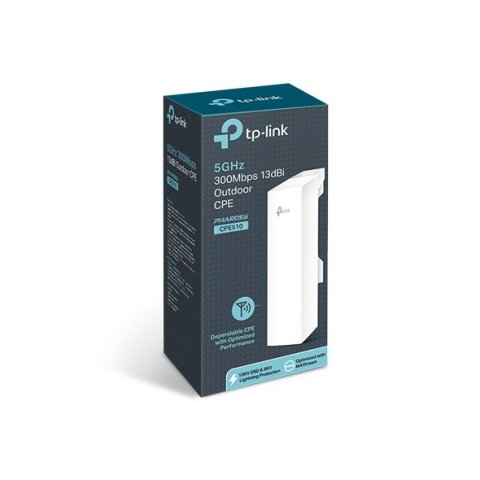 Punto De Acceso Wifi Tp-link Cpe510 Alta Potencia Exterior 300mb 5ghz Antena 13dbi Poe Pasivo Sistema De Gestion Centralizada
