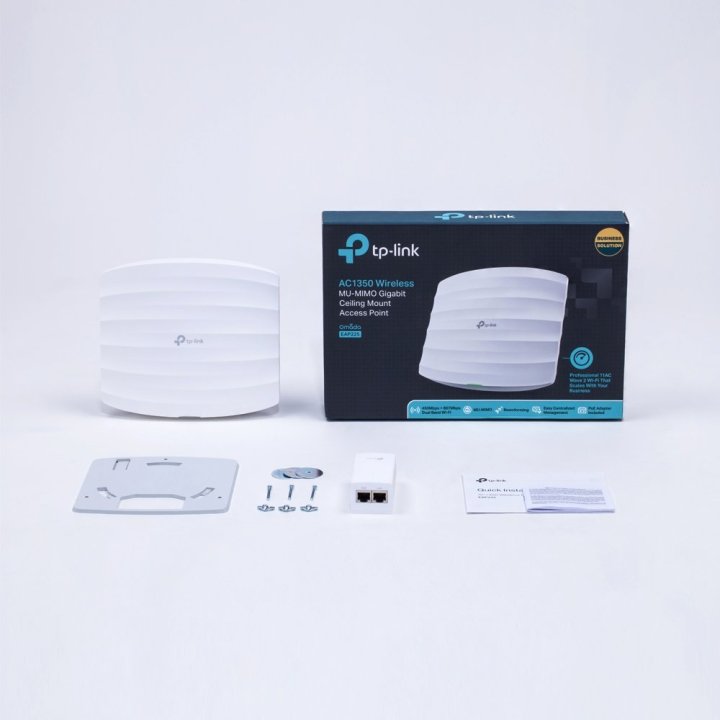Punto De Acceso Interior Wifi Tp-link Eap225 Ac1350 450mb En 2,4ghz Y 867mb En 5ghz 1xpto Giga Montaje En Techo Y Pared Poe P