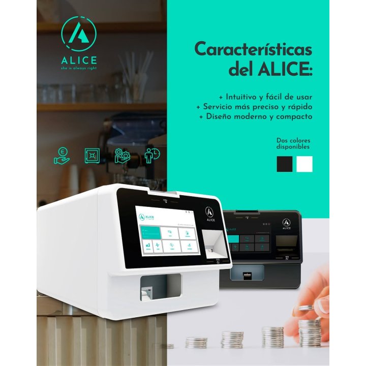 Maquina De Autocobro Alice Blanca 