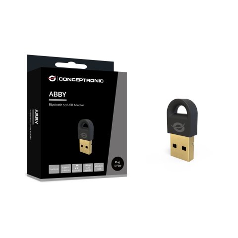 Adaptador Bluetooth Conceptronic Abby016b Usb Bluetooth 5.3 20m 5 Dispositivos Simultaneos