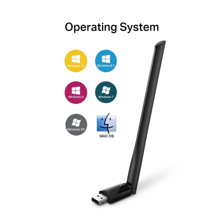 Usb Wifi Dualband Tp-link Archer T2u Plus Ac600 Usb2.0 1 Antena De Alta Ganancia