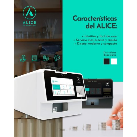 Maquina De Autocobro Alice Negra 