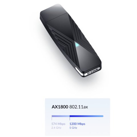 Usb Wifi 6 Dualband D-link Dwa-x1850 Hasta 500mb En 2,4ghz Y 1200mb En 5ghz Wpa3 Ofdma Usb 3.02