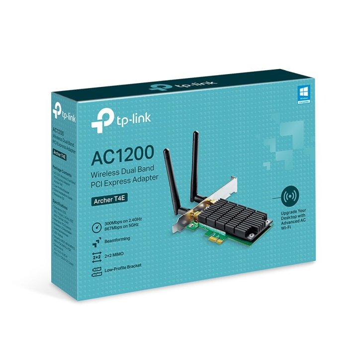 Pci Express Wifi Dualband Tp-link Archer T4e Ac1200 300mb En 2,4ghz Y 867mb En 5ghz