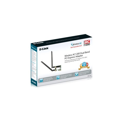 Pci Express Wifi Dualband Dlink Dwa-582 Ac1200 300mb En 2,4ghz Y 867mb En 5ghz 2 Antenas Desmontables