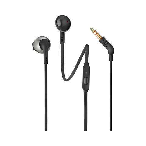 Auricular Intrauditivo Jbl Tune T205 Black Microfono Integrado Jack 3.5mm Metalico Pure Bass